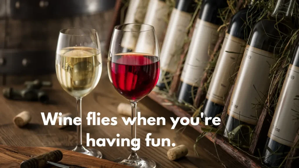 Wine flies when you're having fun.