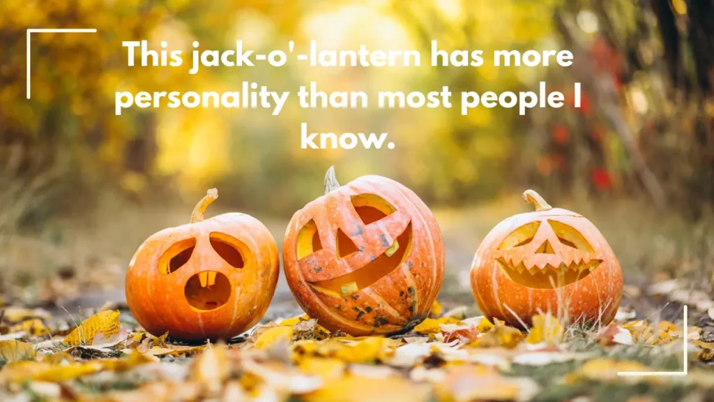 This jack-o'-lantern has more personality than most people I know.
