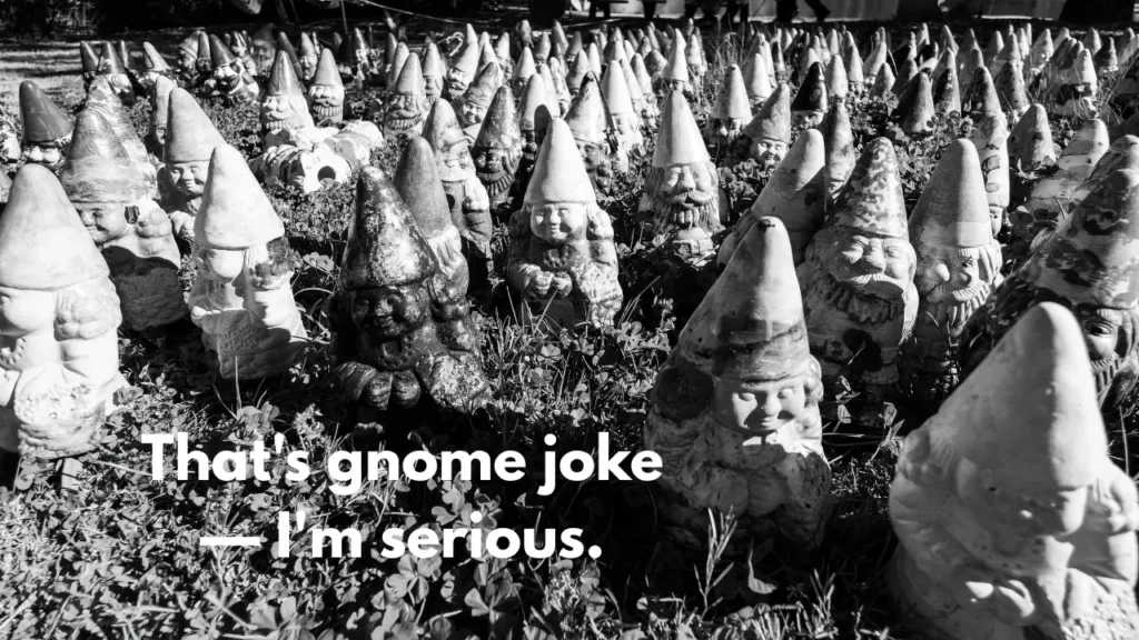 That's gnome joke — I'm serious.