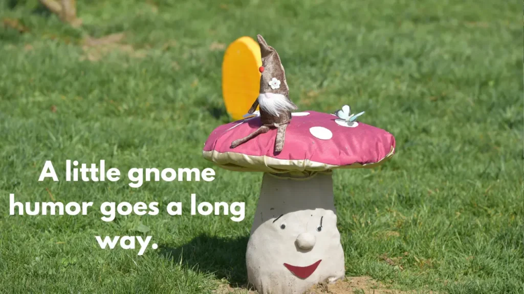 A little gnome humor goes a long way.