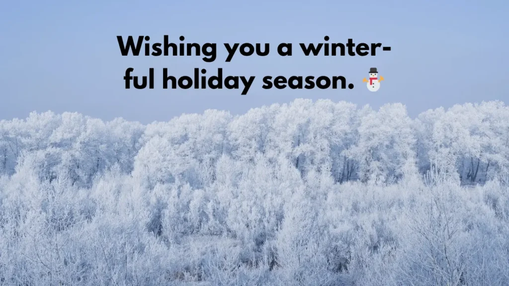 Wishing you a winter-ful holiday season. ⛄