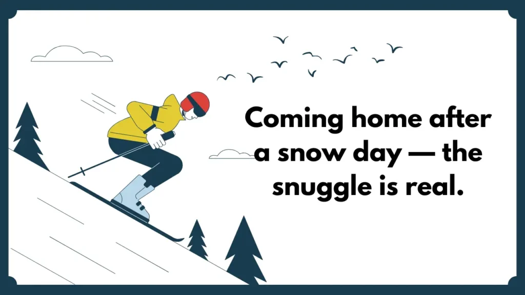 Coming home after a snow day — the snuggle is real.