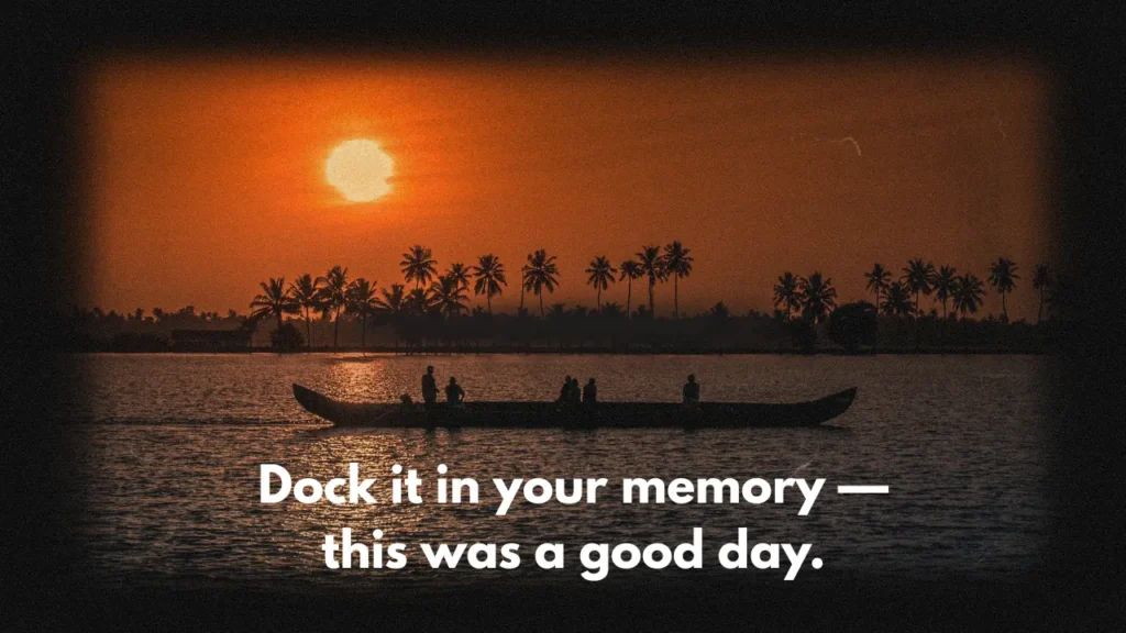 Dock it in your memory — this was a good day.