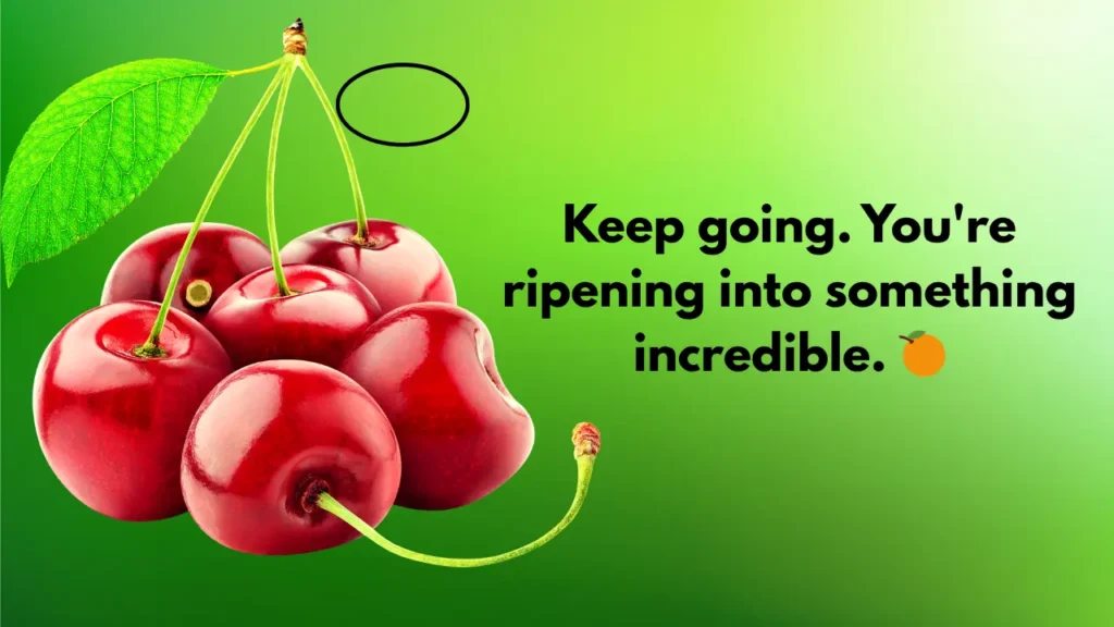 Keep going. You're ripening into something incredible. 🍊