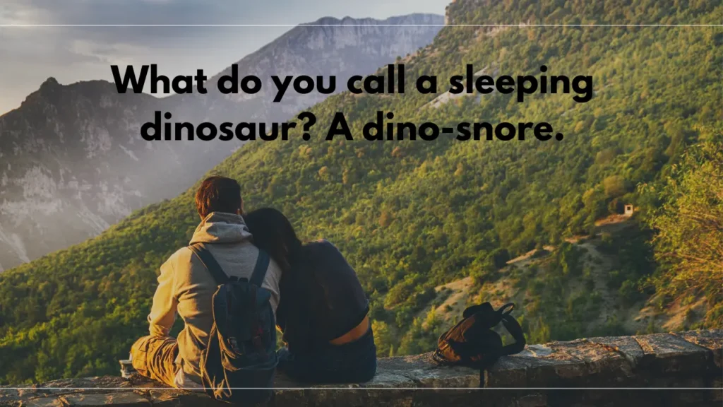 What do you call a sleeping dinosaur? A dino-snore.