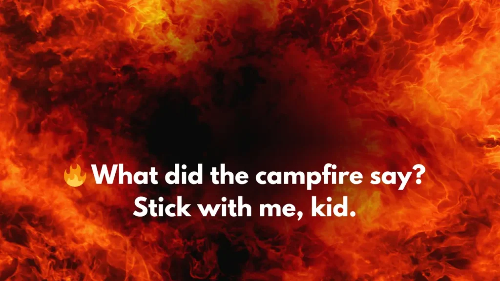 🔥 What did the campfire say? Stick with me, kid.
