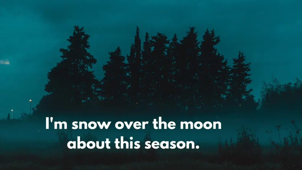 I'm snow over the moon about this season.