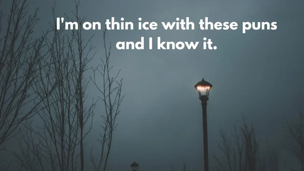 I'm on thin ice with these puns and I know it.