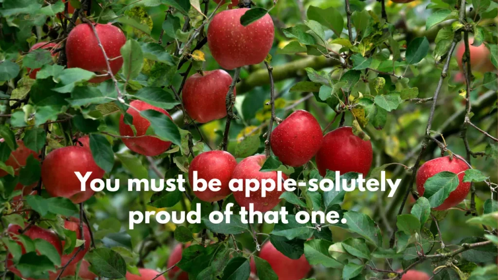 You must be apple-solutely proud of that one.