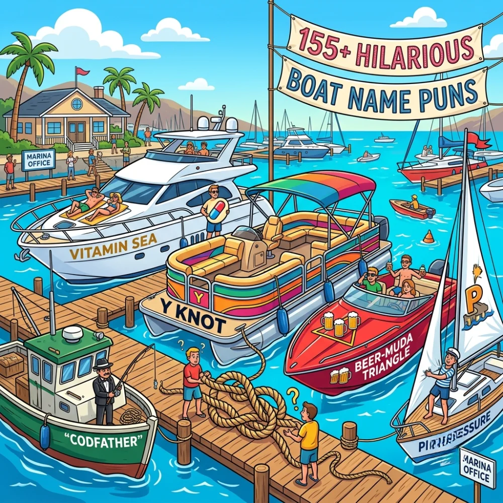 155+ Hilarious One-Liner Funny Boat Names Puns