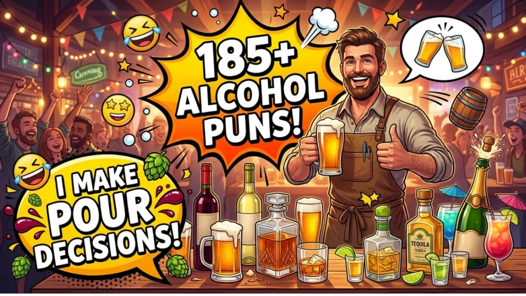 185+ Hilarious One-Liner Alcohol Puns
