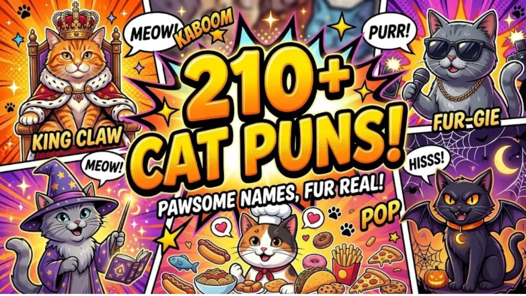 210+ Cat Name Puns and One-Liners by Category