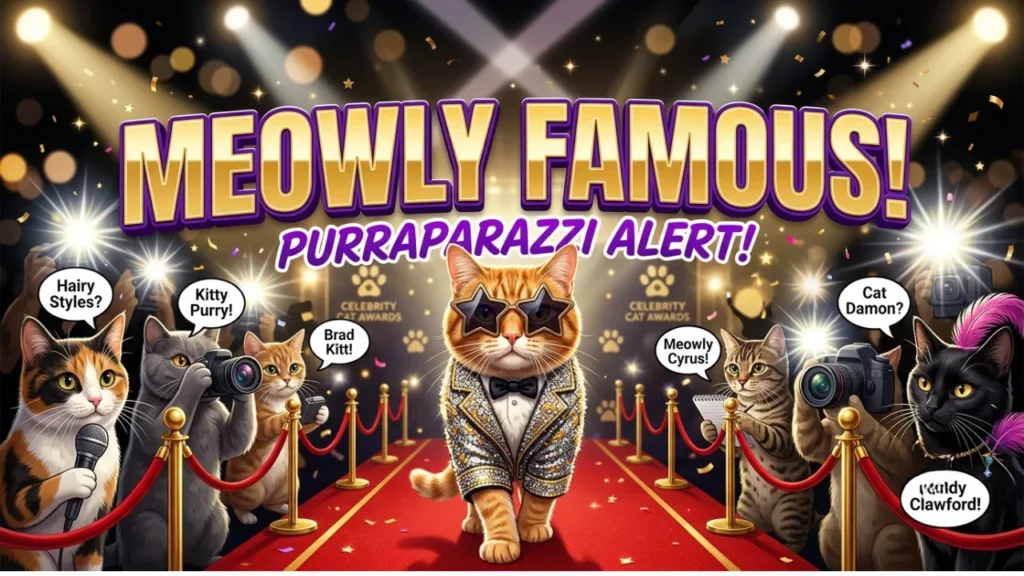 Celebrity-Inspired Cat Pun Names
