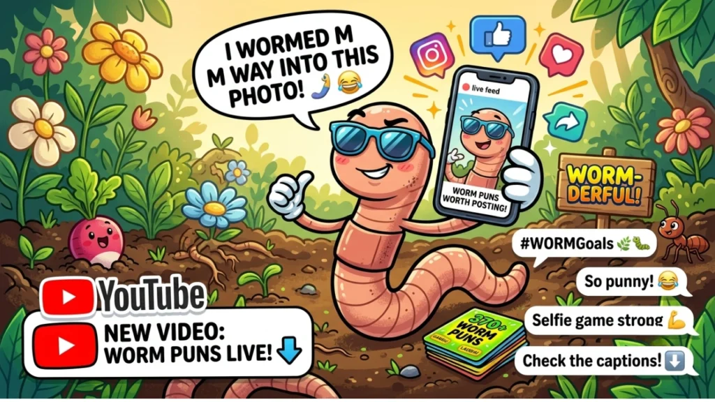Clever One-Liner Worm Puns for Captions