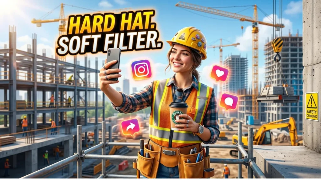 Construction Puns for Social Media Captions