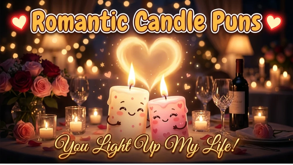 Cute & Romantic One-Liner Candle Puns
