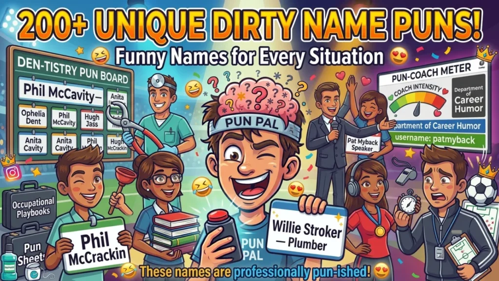 Dirty Name Puns for Pranks, Games and Usernames