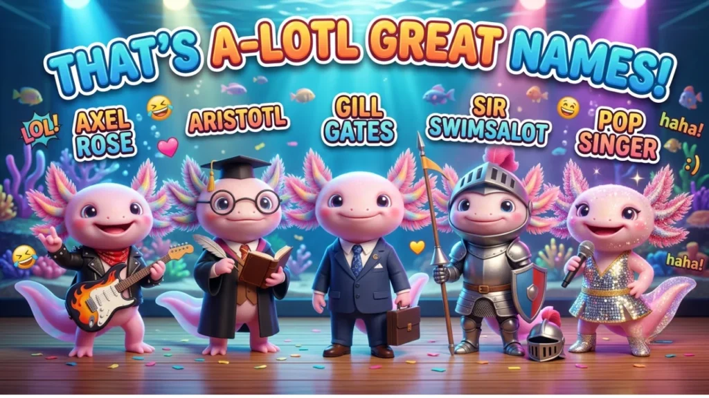 Funny Axolotl Names Inspired by These Puns