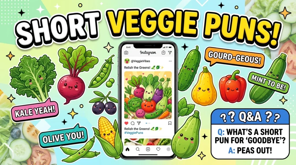 Garden Favorite Veggie Puns: Corn, Peas, Beans, Tomatoes, and More