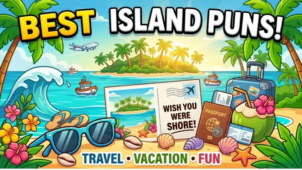 Island Puns for Travel, Vacation & Greeting Cards