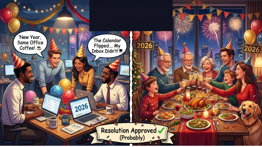 New Year One-Liner Puns for Work, Family & Kids