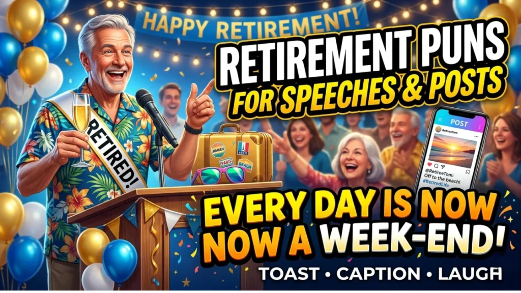 Retirement Puns for Coworkers, Bosses & Family