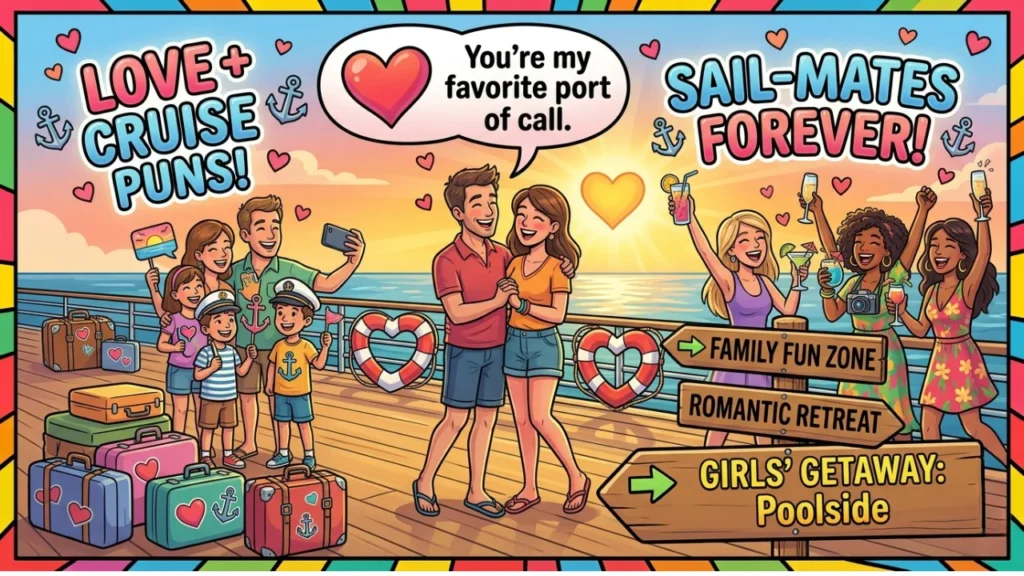 Romantic, Family & Girls-Trip Cruise Puns