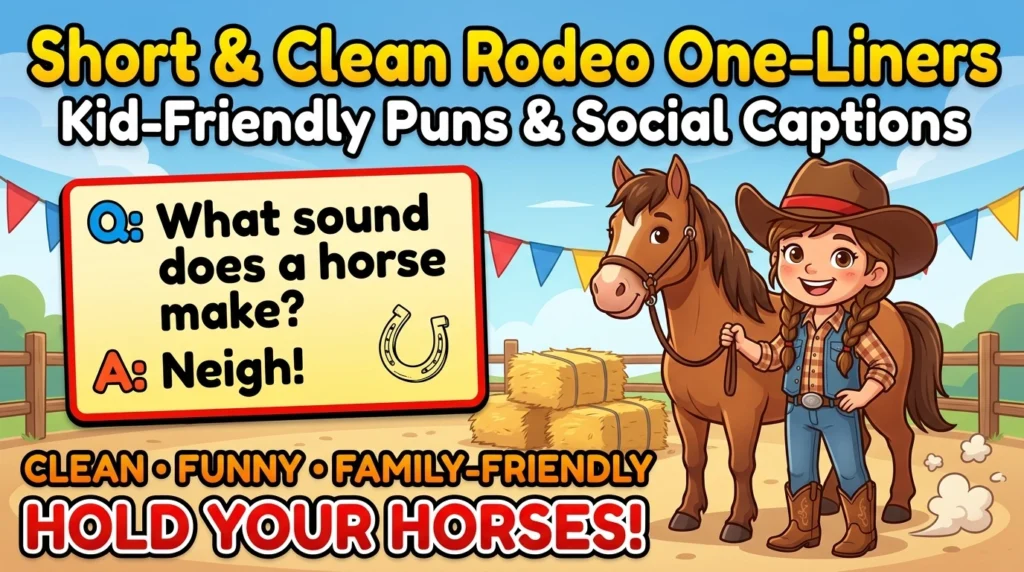Short & Clean Rodeo One-Liners for Kids and Social Captions