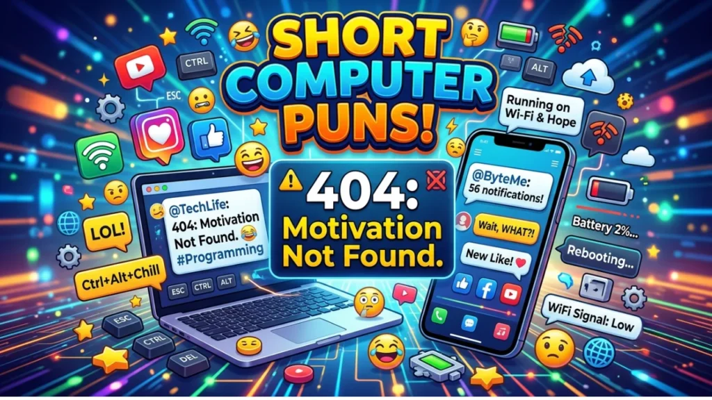 Short Computer Puns for Social Media and Status Updates