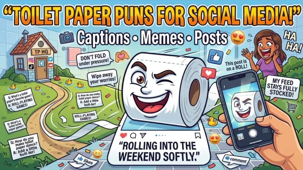 Short & Funny Toilet Paper Puns for Quick Laughs
