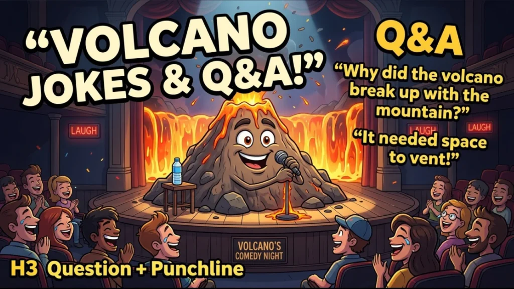 Short Volcano Puns for Captions and Social Media