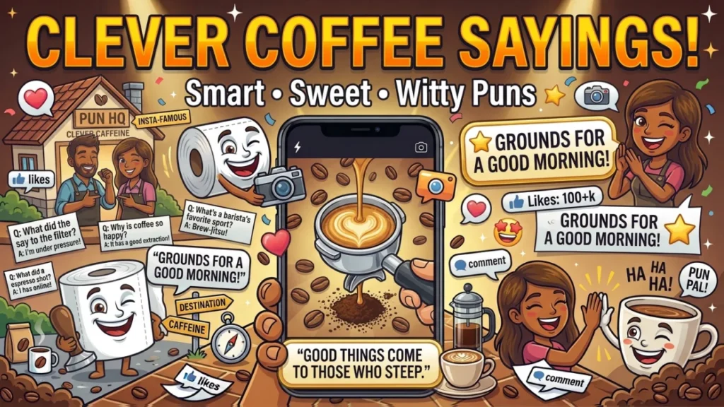 Sweet and Clever Coffee Sayings