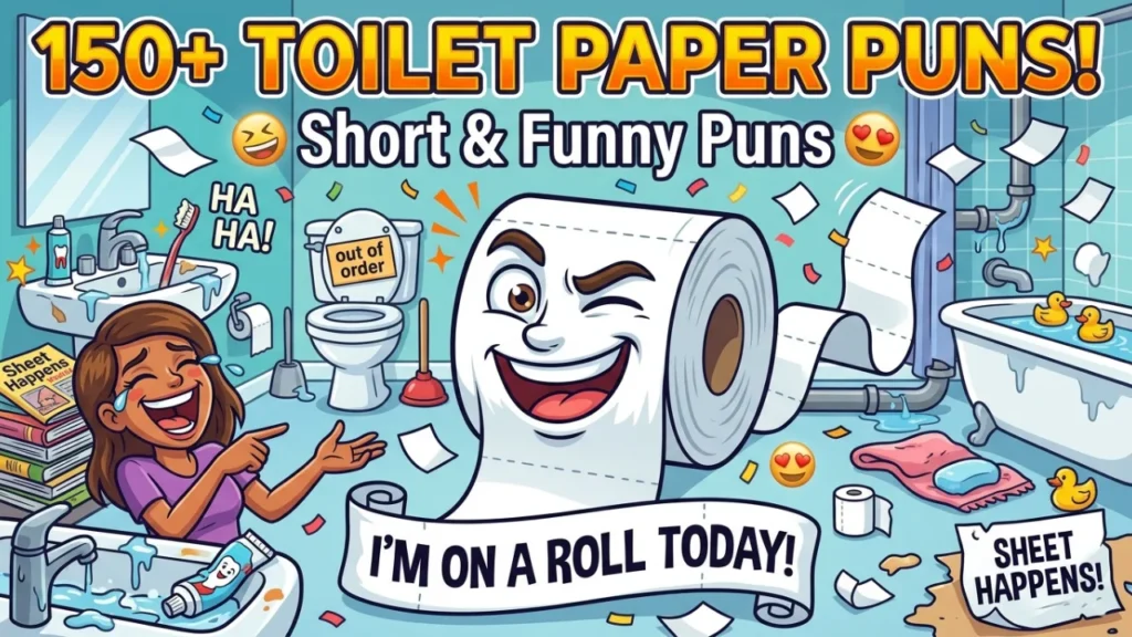 Toilet Paper Puns for Captions and Social Media
