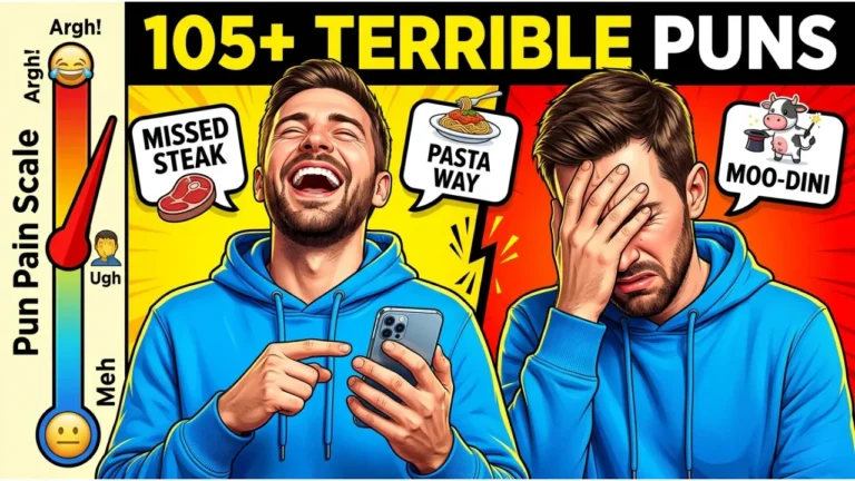 105+ Hilarious One-Liner Terrible Puns That Are So Bad, They're Good
