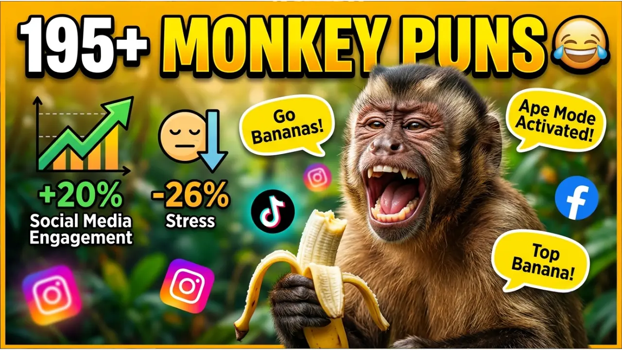 195+ Hilarious One-Liner Monkey Puns That'll Make You Go Bananas 🐒🍌
