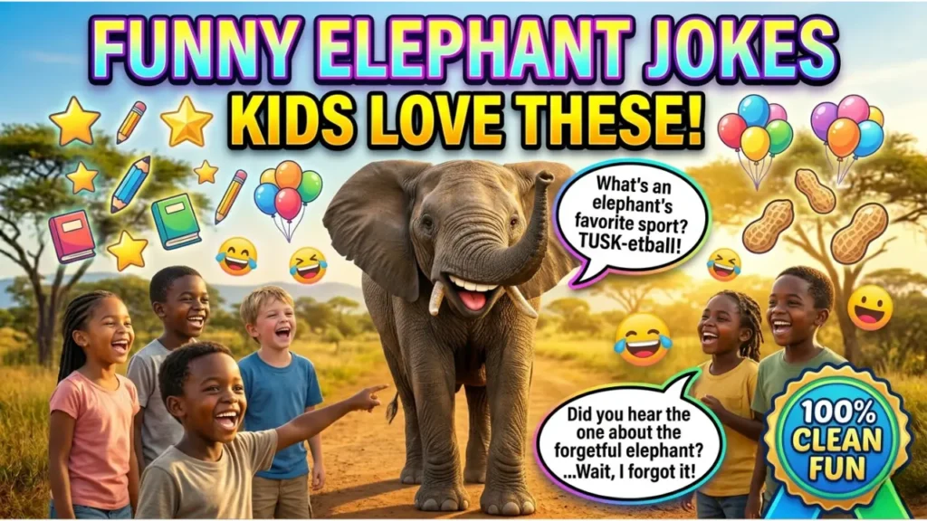 Cute One-Liner Elephant Puns for Kids