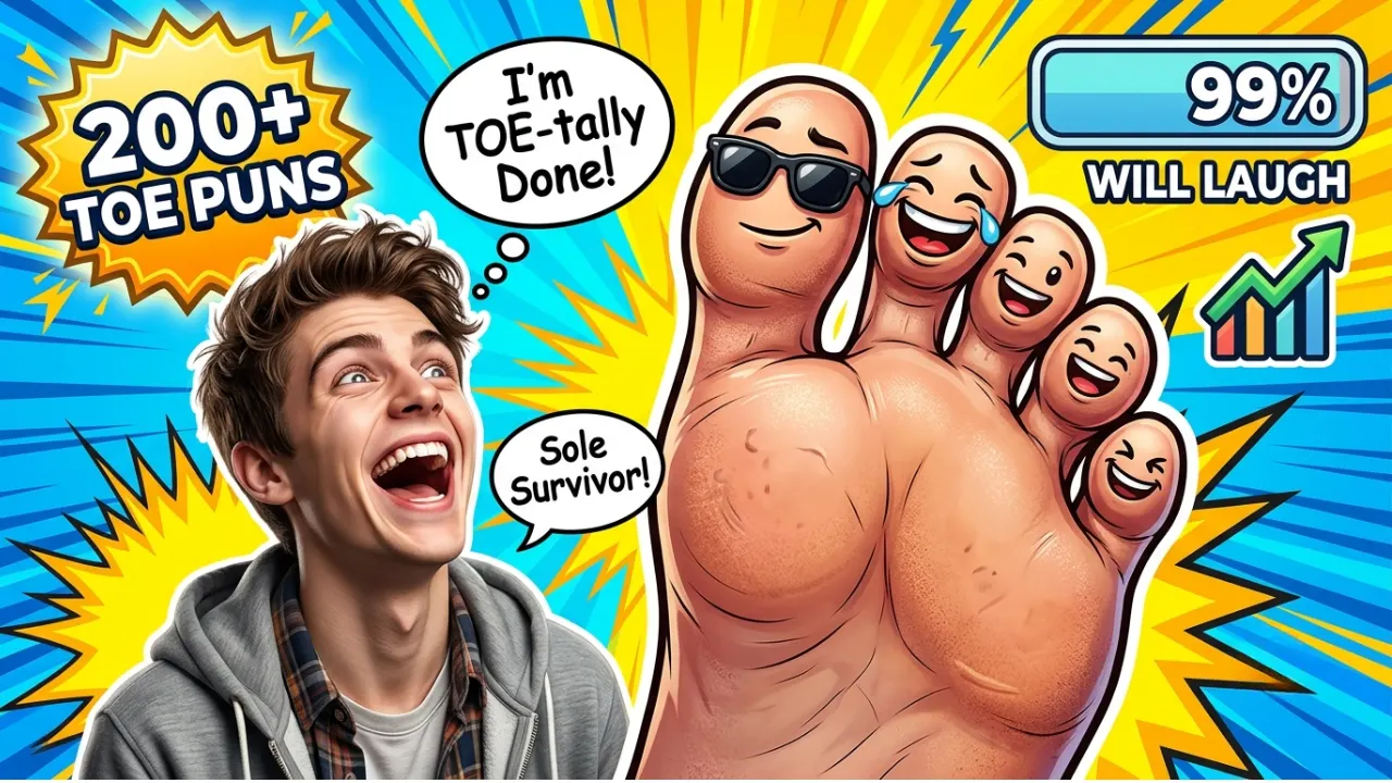 225+ Hilarious One-Liner Toe Puns That'll Make You Laugh Toe-tally Hard
