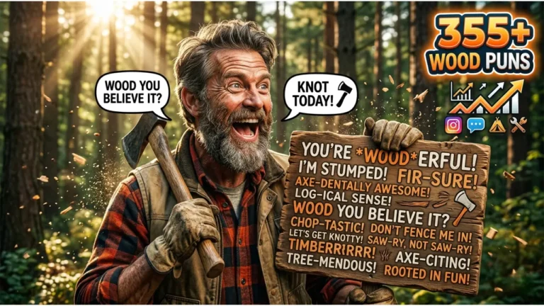 355+ Hilarious One-Liner Wood Puns That'll Leave You Totally Stumped 🌲😂
