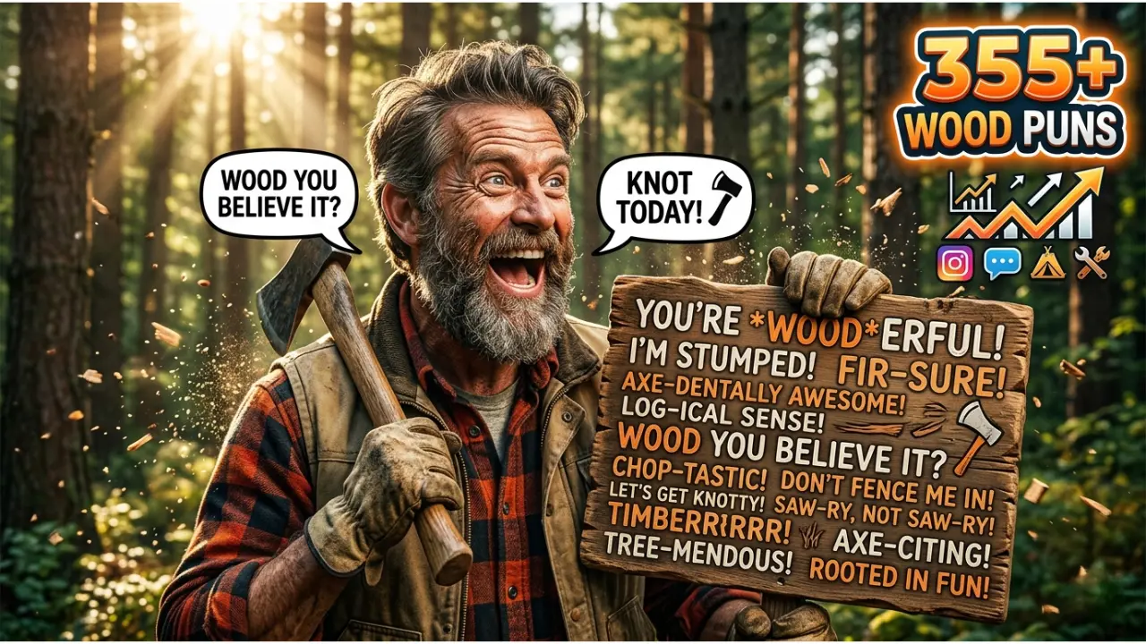 355+ Hilarious One-Liner Wood Puns That'll Leave You Totally Stumped 🌲😂