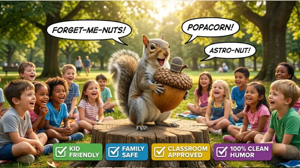 Clean One-Liner Squirrel Puns for Kids & Family