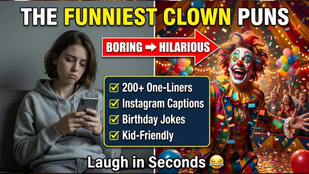 Funny One-Liner Clown Puns