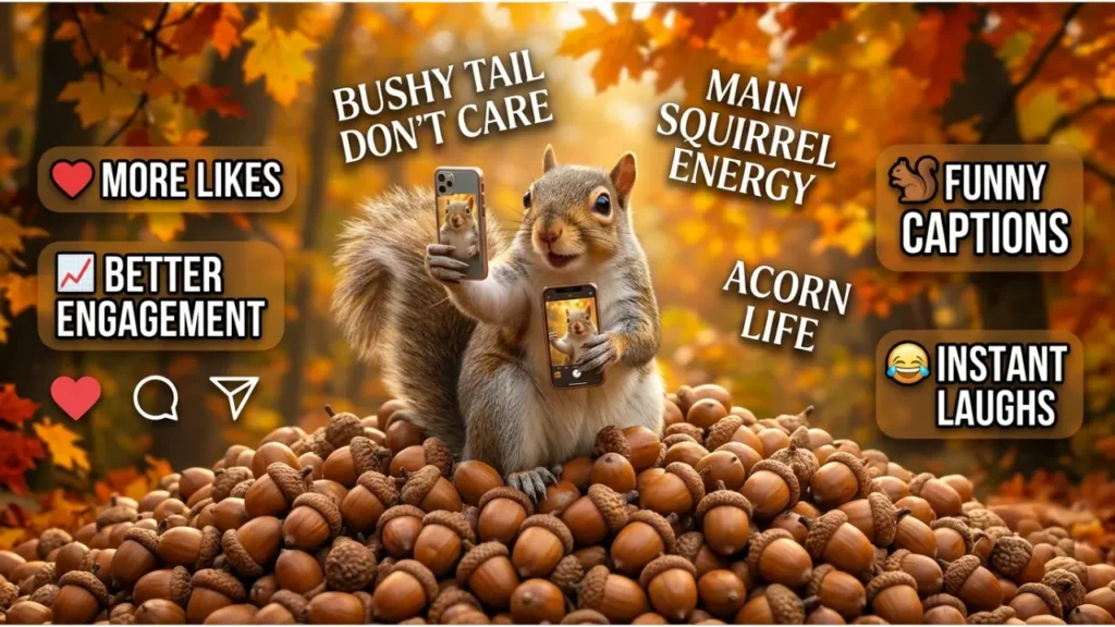 Funny One-Liner Squirrel Puns for Instagram Captions 📸