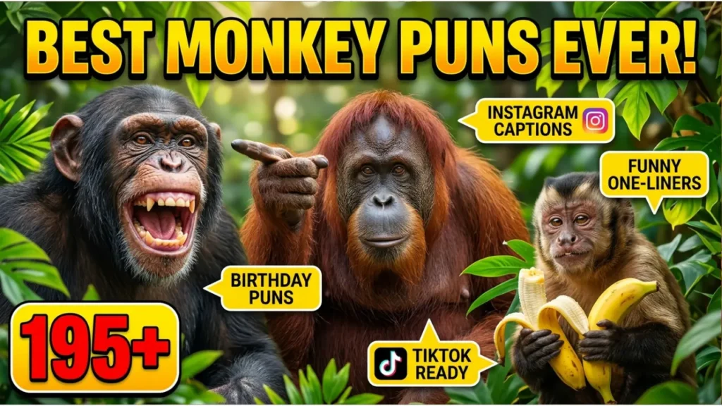 One-Liner Monkey Puns for Instagram Captions