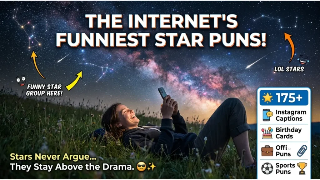 Short One-Liner Star Puns for Instagram Captions