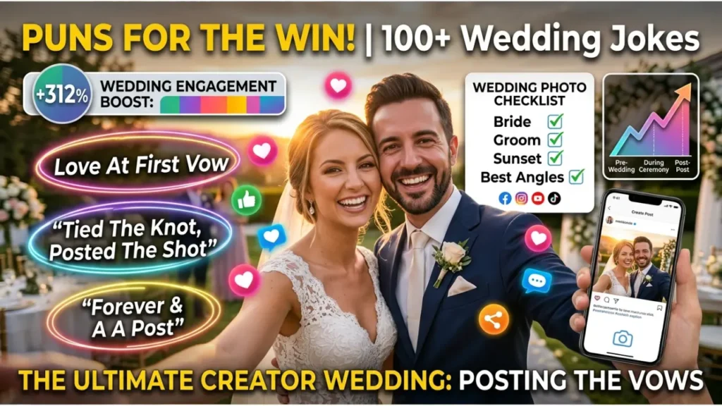 Short One-Liner Wedding Puns for Instagram