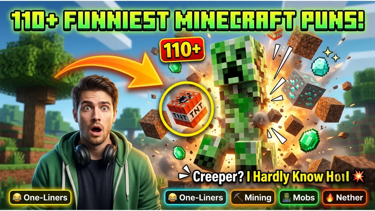 110+ Hilarious One-Liner Minecraft Puns That'll Make Every Gamer LOL