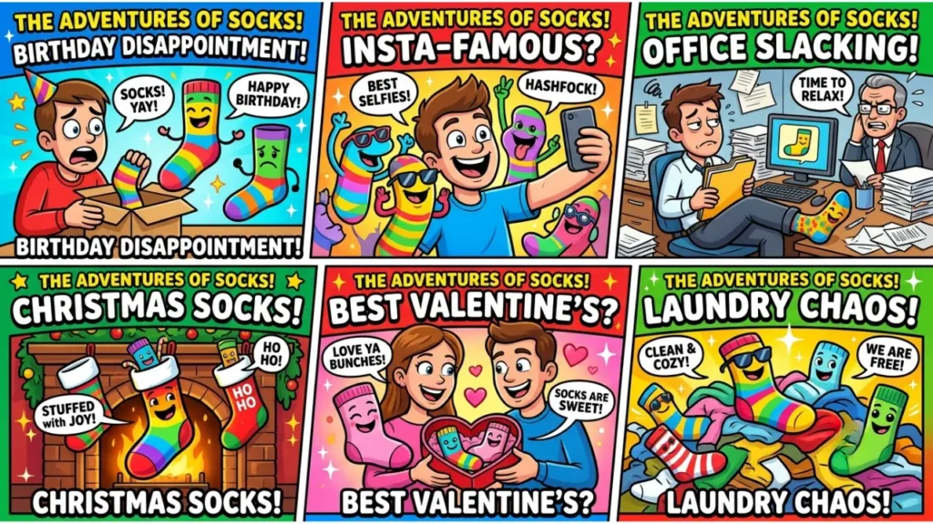 Short & Snappy One-Liner Sock Puns for Captions & Texts 📱