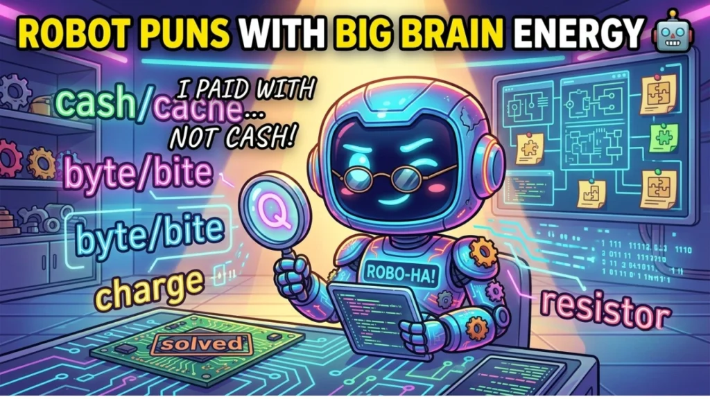 Clever Wordplay Robot One-Liners