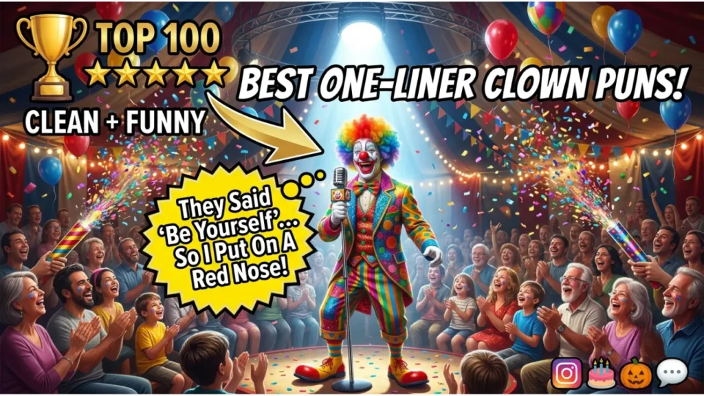 Clown Puns for Instagram Captions and Texts