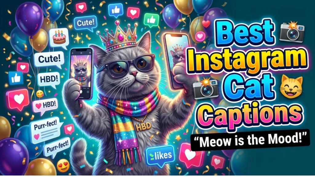 Funny One-Liner Cat Birthday Puns for Instagram and Social Media